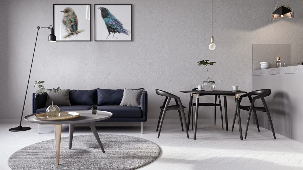 Wnętrze mieszkania Szczecin- wizualizacje 3d valo-studio