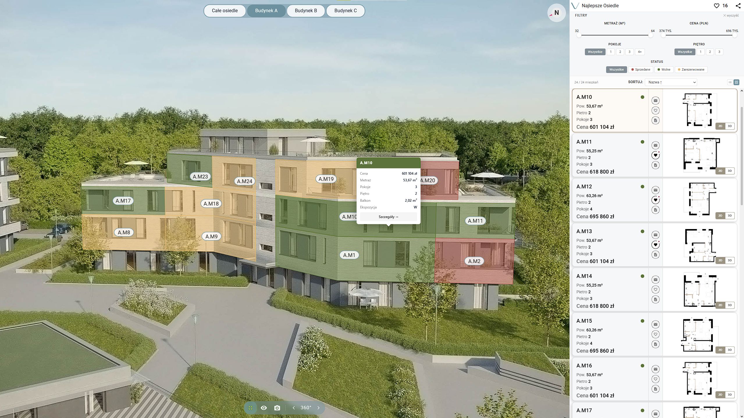 Nawigator 360 — widok makiety inwestycji